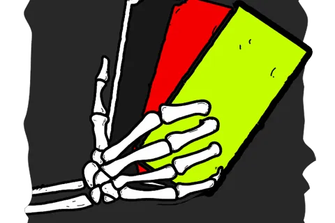 Skeleton Hands With Tickets